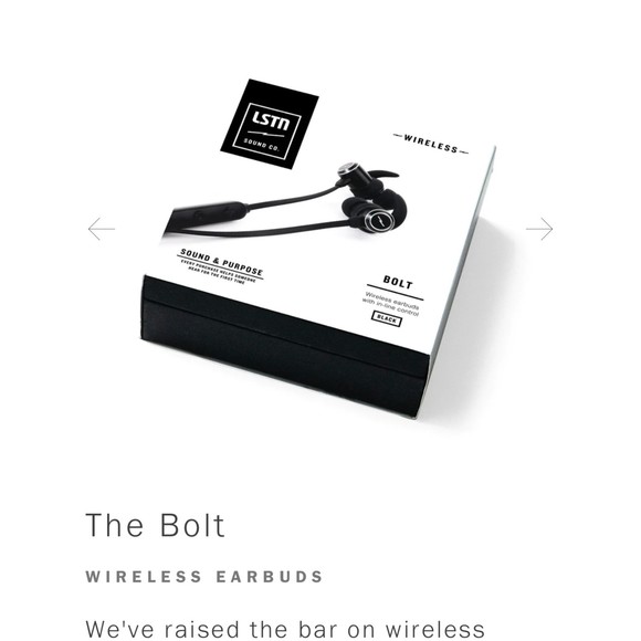 The Bolt Wireless Earbuds - Black - Picture 1 of 7